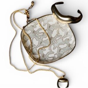 NWT Talianna Aragon Jewelry Tray - Tuscan Alabaster Marble Design